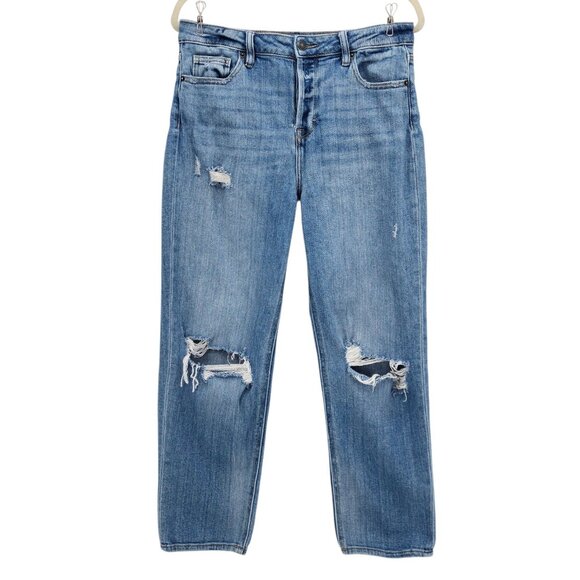 Hidden Womens 29 Jeans Zoey Basic Mom Jeans Button Fly Distressed Denim Ripped - Picture 8 of 8